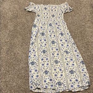 Floral off shoulder dress